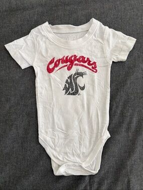 White WSU 'Cougars' Baby Onesie